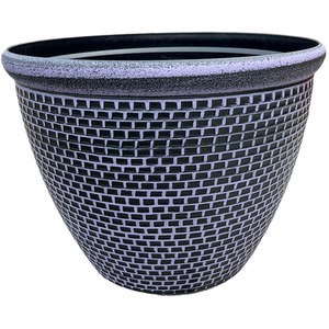 Pair Of Cromarty Plant Pot Large 36cm Round Flower Planter Set - Purple by Gr8 Garden