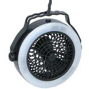 Portable Fan with LED Light Desk Fan Camping Light and Fan - multicolour by UMKY