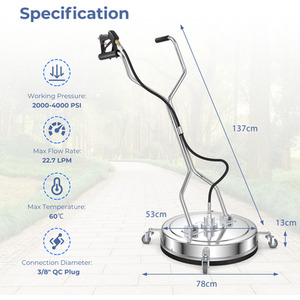 Pressure Washer Surface Cleaner - Silver by Costway