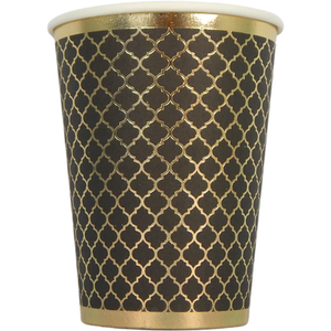Moroccan Ebony Party Cups - Black by Peacock Supplies