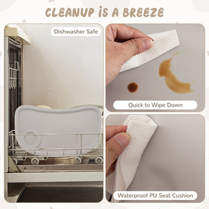 Baby High Chair Foldable Toddler Dining Chair - Beige by Costway