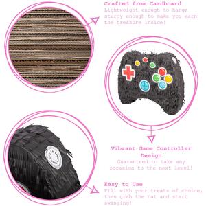 Game Controller Pinata Set with Stick Blindfold - Pink by Fax Potato