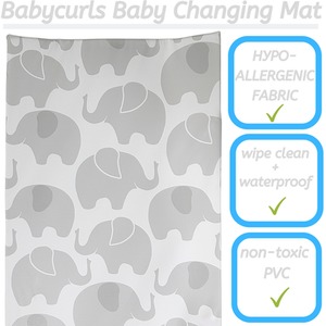 Anti-Roll Wedge Baby Changing Mat - Elephant Love / Elephant Love by Babycurls