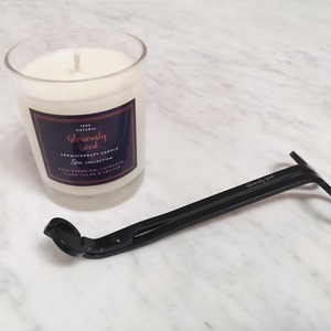 Rose Geranium Aromatherapy Candle and Wick Trimmer Set - Multicolour by Gloriously Good