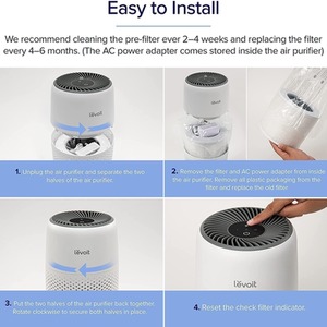 Quiet Air Purifier Power Saving - Cream