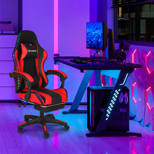 Premium LED Gaming Chair with Footrest by Groundlevel