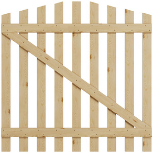 Solid Wood Garden Gate with Z-Shaped Structure by Livingandhome