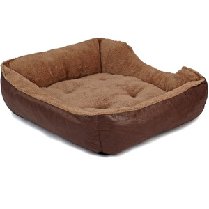 Faux Fur Dog Bed in Brown by Actiaspet
