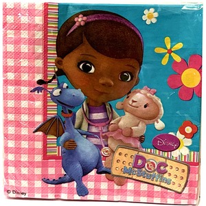 Doc McStuffins Party Napkins - Pink and Blue by Blue Frog Toys