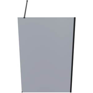 Black Walkin Shower Enclosure Easy Clean Grey Glass Shower Screen