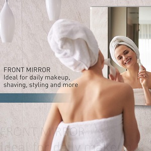 Wall-Mounted Bathroom Mirror Cabinet - Silver by HOMCOM