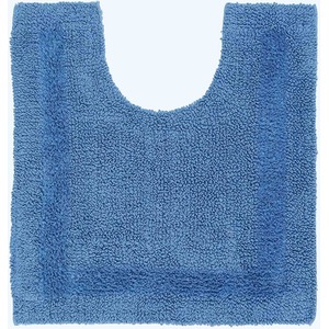 Luxury Reversible Cotton Pedestal Mat - Cobalt Blue by Homescapes