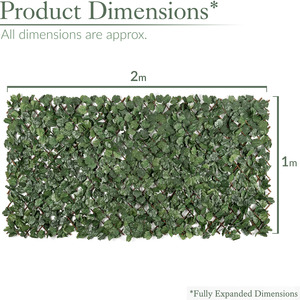Artificial Expanding Hedge Screen - Green by Christow