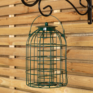 Wild Bird Fatball Fat Ball Feeder with Squirrel Guard - Green / 12 by Samuel Alexander