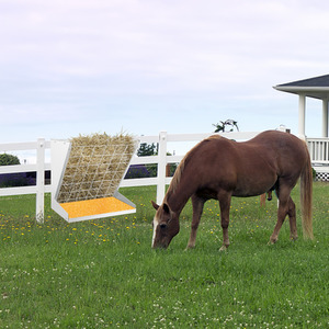 Livestock Hay Rack Forage Rack - Silver by Costway