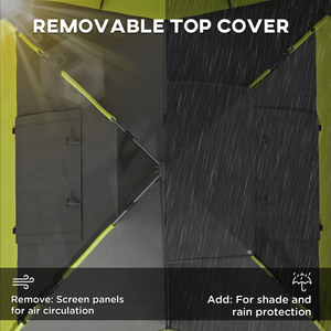 Outsunny 3-4 Man Camping Tent, Quick Setup Family Tent by Outsunny