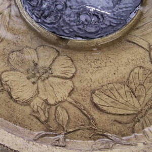 Butterfly Brook Solar Bird Bath with Lights - Yellow by Primrose