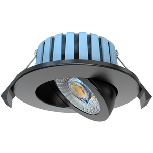 Lydia Bathroom Recessed Adjustable IP65 LED Downlight - Black by Litecraft