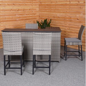 New Hampshire 5 Piece Bar Set - Grey by Malay