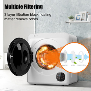 6KG Vented Tumble Dryer 1700W Freestanding Front Tumble Dryer - White by Costway