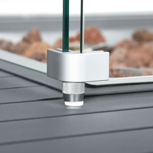 Outsunny 6pcs Aluminium Garden Furniture Set with Fire Pit Table - Grey by Outsunny