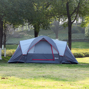 Outsunny 5 to 6 Man Dome Camping Tent - Grey by Outsunny