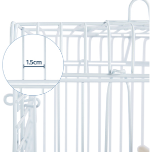 Travel Bird Cage with Open Play Top - White by Yaheetech