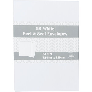 White Envelopes C4 - White / 25