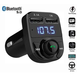 Car 5.0 FM Transmitter and MP3 Player Kit - Black