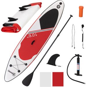 Outsunny 10Ft Inflatable Board, Non Slip Deck Board - Red by Outsunny