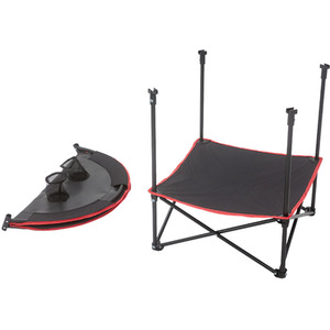 Foldable Camping Table with Cupholders - Black by lifeideas