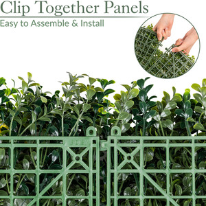 Artificial Spring Bloom Living Wall 4Pc - Green by Christow