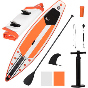 Outsunny 10Ft Inflatable Paddle Stand Up Board Orange - Orange by Outsunny