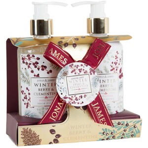 Jonas & James Winter Berry and Clementine Hand Care Set - White by Jonas & James