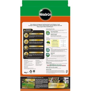 Miracle-Gro Thick R Lawn Grass Seed Fertiliser Soil Improver Nitrogen Feed 4kg - Neutral by Miracle-Gro