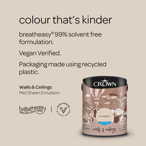 Crown Walls and Ceilings Mid Sheen Emulsion - Wheatgrass / 5l by Crown Paints