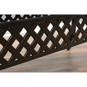 SHG Chirk Cast Aluminium 6 Seater Dining Set With Rectangular Extendable Table - Black by Signature Homes and Gardens