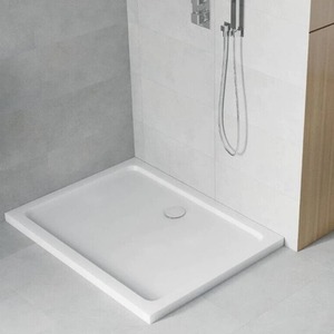 Bathroom Shower Tray for Walk-in Enclosure - White / 120cm by Livingandhome