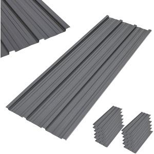 24X Pack Corrugated Roof Sheet Panels - Grey by BIRCHTREE