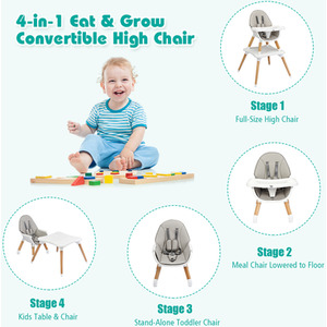 Baby Highchair Infant Feeding Seat - Grey by Costway