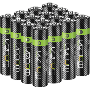 2100mAh High Capacity Rechargeable AA Batteries (Pack of 16) - Black by Venom