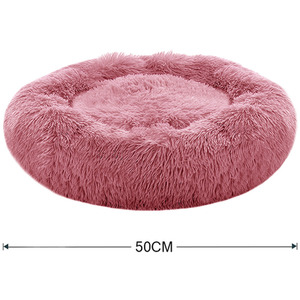 Fluffy Donut Pet Bed with Soft Plush by Livingandhome