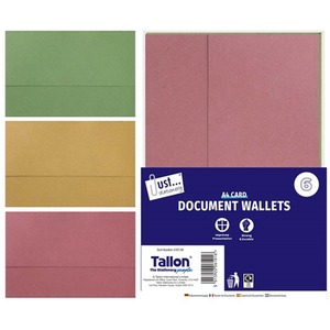 Traditional Card Document Wallets Pack of 6 - Multi