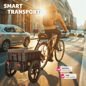 Bicycle Trailer Cargoxpress - Multifunctional Hand Cart, 50kg Load Capacity - Black by tectake