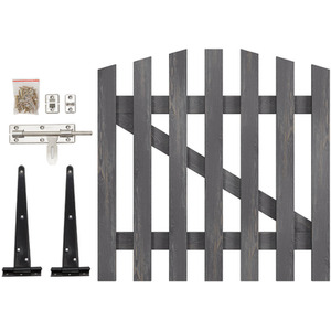 Solid Wood Garden Gate with Z-Shaped Structure by Livingandhome
