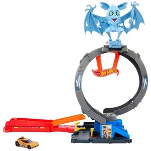 Hot Wheels City Toy Car Track Set Bat Loop Attack - Multicolour by Hot Wheels