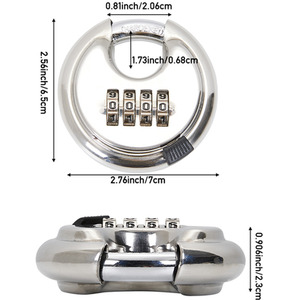 4 Digit Combination Disc Padlock by Livingandhome