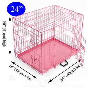 Pink Dog Cage - Pink / 46cm by Easipet