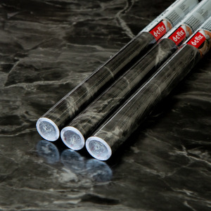 dc fix Marble Romeo Silver Self Adhesive Vinyl Wrap for Worktops and Furniture - Black / 67.5cm x 2m (pack of 3) by d-c-fix