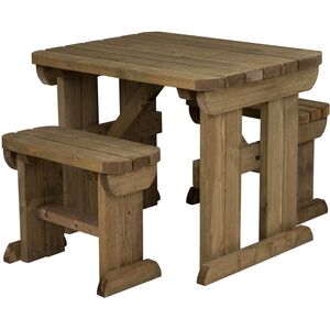 Wooden Picnic Table and Bench Set by Arbor Garden Solutions
